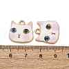Alloy Enamel Pendants ENAM-V002-04G-4