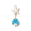 Marine Organism Glass Pendants PALLOY-MZ00700-04-1