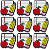 SUNNYCLUE 12Pcs Teachers' Day Food Grade Silicone Focal Beads SIL-SC0001-82-1