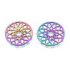 Rack Plating Rainbow Color Alloy Pendants PALLOY-S180-305-2