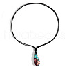 Dyed Natural Imperial Jasper Teardrop Pendant Necklaces DZ8901-4-2