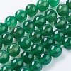Natural Green Onyx Agate Beads Strands G-G583-10mm-11-1