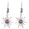 Gemstone Dangle Earrings EJEW-JE05766-3