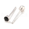 Rack Plating Brass Micro Pave Cubic Zirconia Stud Earring EJEW-C102-37P-02-2