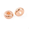 Brass Flat Round Spacer Beads KK-M085-A-12RG-NR-2