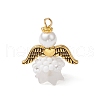 Glass Seed Beaded Angel Pendants PALLOY-MZ00713-01-1