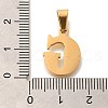 Ion Plating(IP) 304 Stainless Steel Rhinestone Pendants STAS-U035-01G-G-3