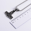 Stainless Steel Gothic Hammer Pendant Necklaces for Men SG5429-2