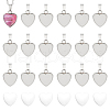Unicraftale DIY Blank Heart Pendant Making Kit DIY-UN0005-51-1
