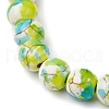 Synthetic Dyed Turquoise Beaded Stretch Bracelets for Women Men BJEW-JB11549-01-4