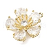 Brass Micro Pave Cubic Zirconia Pendants KK-S514-02B-G-2