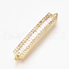 Brass Micro Pave Cubic Zirconia Links ZIRC-T004-66G-2