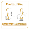   4 Sets 2 Colors Brass Earring Hooks EJEW-PH0001-24-2