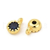 Brass Pave Cubic Zirconia Pendants KK-H204-03G-02-2