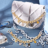 SUPERFINDINGS 2Pcs Aluminum Curb Chains Purse Strap Extenders Straps FIND-FH0006-15-3