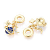 Brass Micro Pave Cubic Zirconia Pendants KK-N271-13G-2