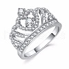 Fashionable Alloy Rhinestone Finger Rings FS-WG5016E-02-5
