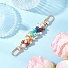 Chakra Gemstone Chip & Round White Shell Pearl Beaded Bag Extension Chains AJEW-BA00149-1