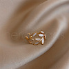 Leaf Alloy Enamel Cuff Rings FS-WG02ED7-01-3