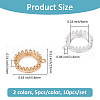 SUPERFINDINGS 10Pcs 2 Colors Electroplating Brass Pendant Cabochon Settings KK-FH0007-83-2