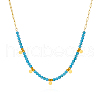 Minimalist Dyed Natural Stone Round Beaded Nnecklaces KT3455-2-3