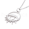 304 Stainless Steel Evil Eye Pendant Necklace for Women NJEW-JN03854-6