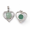 Natural & Synthetic Mixed Gemstone Pendants G-P484-04P-3
