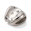 Nuggets Brass Micro Pave Clear Cubic Zirconia Beads KK-P308-50P-2