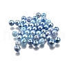 Baking Painted Pearlized Glass Pearl Round Beads HY-XCP0001-25A-1