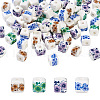Fashewelry 72Pcs 4 Color Handmade Porcelain Ceramic Beads Strands PORC-FW0001-01-1