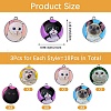 18Pcs 6 Style Printed Alloy Pendants ENAM-SZ0004-08-2