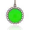 Antique Silver Tone Alloy Resin Pendants PALLOY-J343-01AS-1