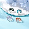 Natural Gemstone Beads with Solid Round Brass Beads and Eco-Friendly Copper Wire Rings RJEW-TA00183-1