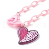 Transparent Acrylic Pendants Necklaces NJEW-JN03521-02-1