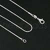 Brass Round Snake Chain Necklace with Lobster Claw Clasps MAK-YW0001-15A-4