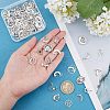 SUPERFINDINGS 96Pcs 8 Style Tibetan Style Alloy Pendants TIBE-FH0001-15-4