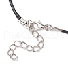 Glass Seed Beaded & Alloy Triangle Evil Eye Pendant Necklaces NJEW-MZ00110-01-5