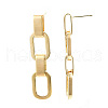 Brass Cable Chain Tassel Earrings X-KK-S356-352-NF-2