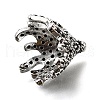 Brass Micro Pave Black Cubic Zirconia Beads KK-V011-26P-2
