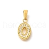 Ion Plating(IP) 304 Stainless Steel Micro Pave Cubic Zirconia Pendants STAS-H228-04G-05-1