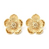 304 Stainless Steel Flower Stud Earrings EJEW-M073-16G-4