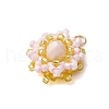 Seed Beads Beaded Charms PALLOY-MZ00273-01-3
