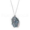 Non-Tarnish Stainless Steel Macrame Pouch Empty Stone Holder for Necklace Makings NJEW-JN04825-02-2