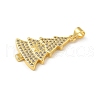 Brass Micro Pave Cubic Zirconia Pendants KK-U044-02G-01-2