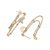 Golden 304 Stainless Steel Stud Earrings EJEW-JE05733-02-4