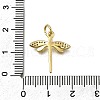 Brass Micro Pave Clear Cubic Zirconia Pendants ZIRC-I070-041G-3