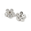 Brass Micro Pave Clear Cubic Zirconia Bead Caps KK-V015-06P-1