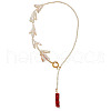 Brass & Natural Baroque Pearl Keshi Pearl Pendant Necklaces for Women FS-WG8C333-03-3