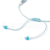 Adjustable Synthetical Turquoise & Porcelain & Natural Howlite Beaded Braided Bead Bracelets for Women BJEW-JB11707-4