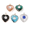 Brass with Glass Pendant KK-Z046-05G-1